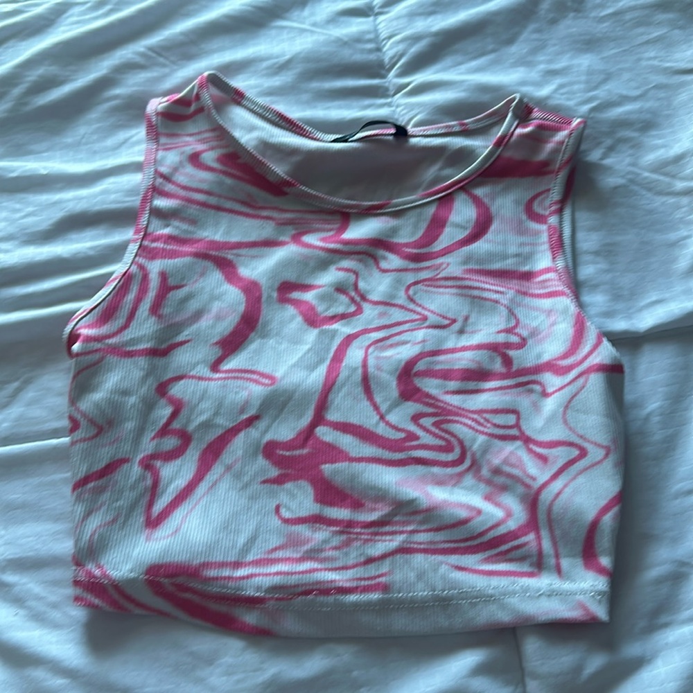 pink and white shirt from shein